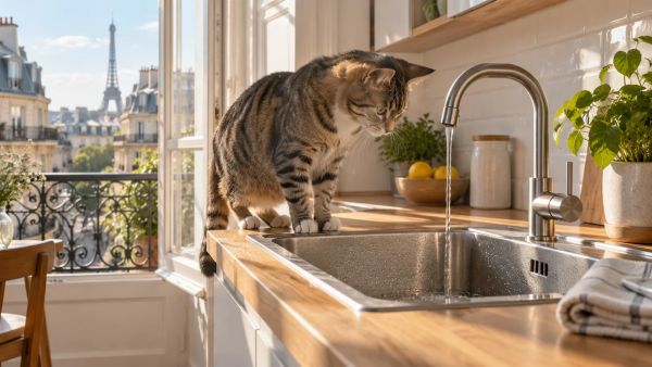 7 raisons pour lesquelles votre chat aime le robinet
